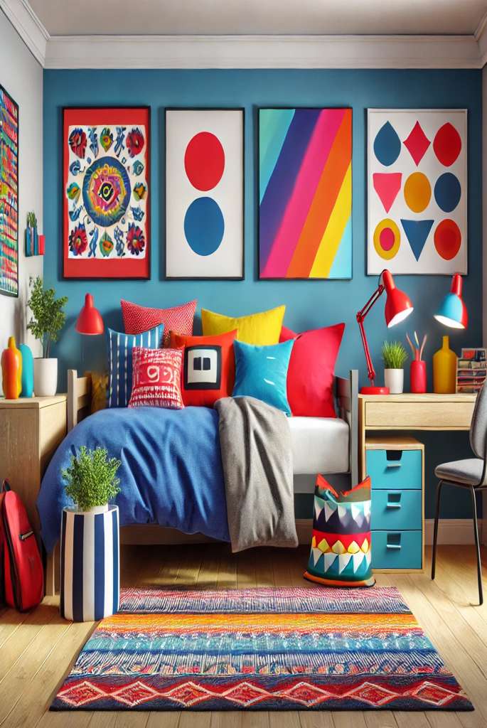 dorm with bold color