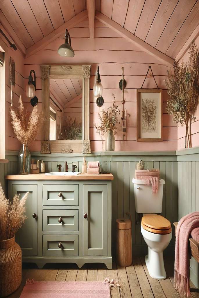 pink shiplap walls