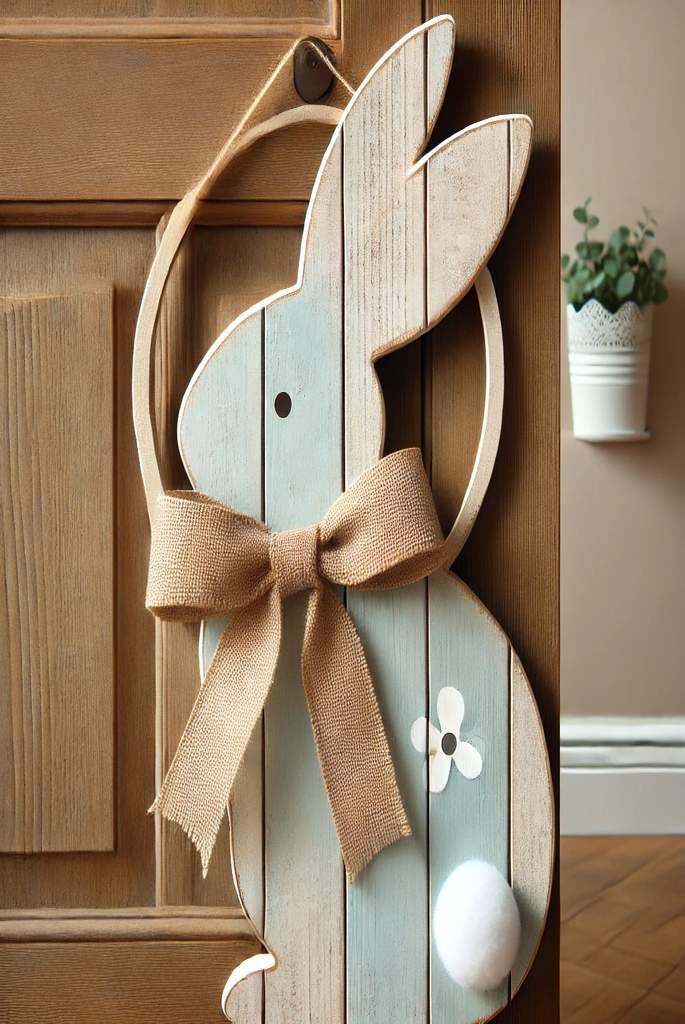 Bunny-Shaped Wooden Hanger