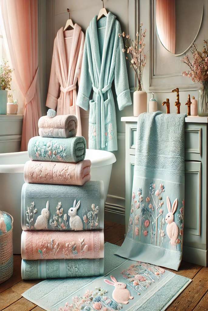 Pastel Towels and Bath Mats