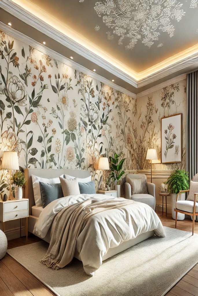 Incorporate Floral Wallpaper