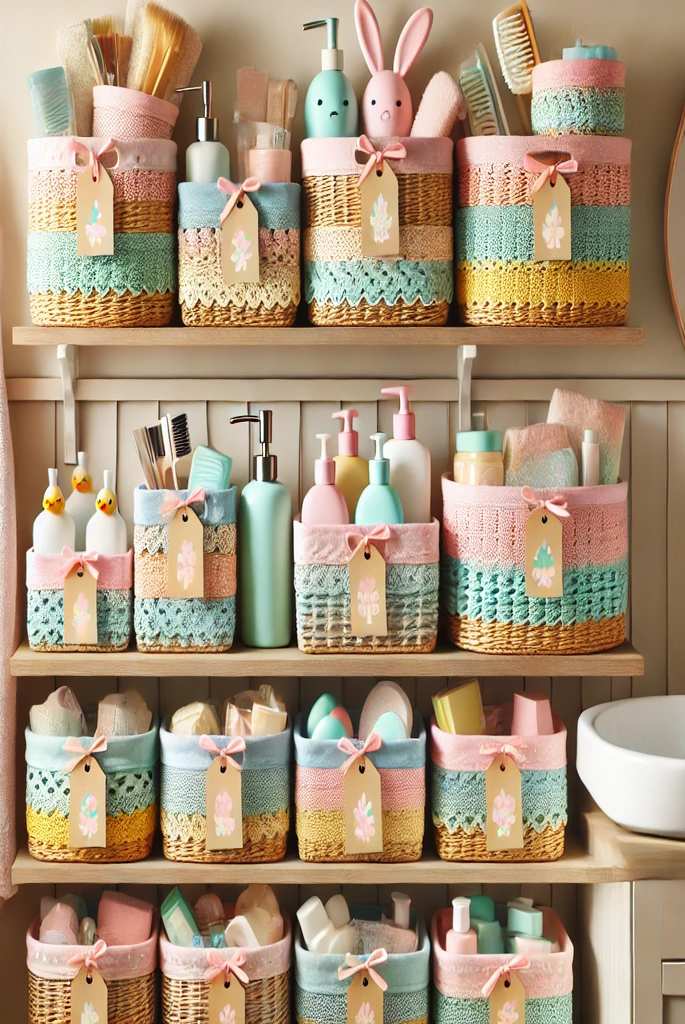 Pastel-Colored Storage Baskets