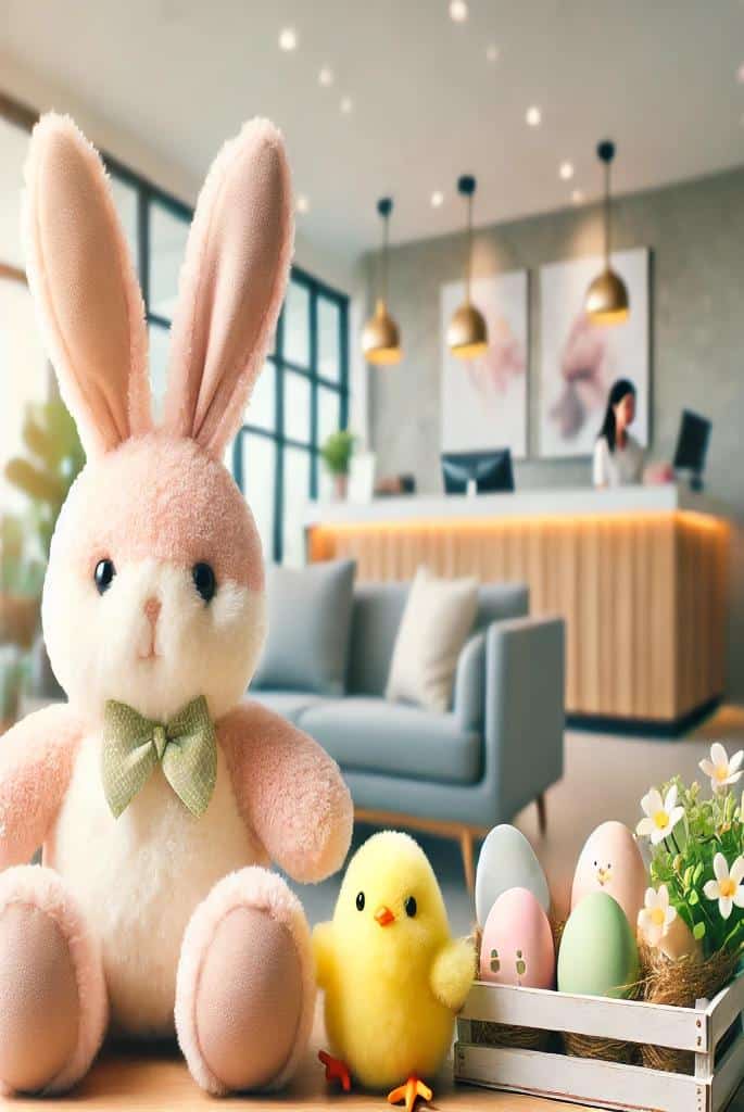 Bunny and Chick Plush Decor