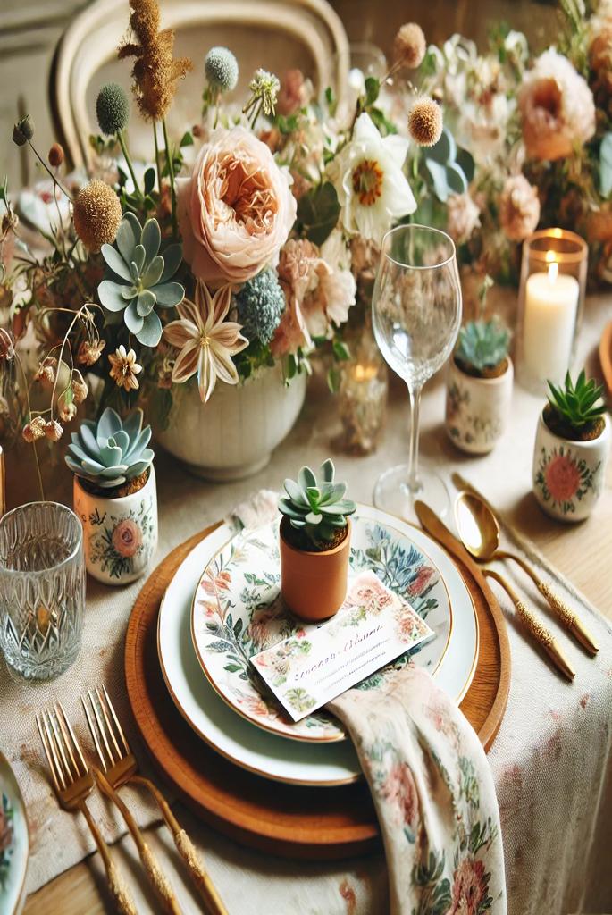 Botanical-Inspired Table Settings