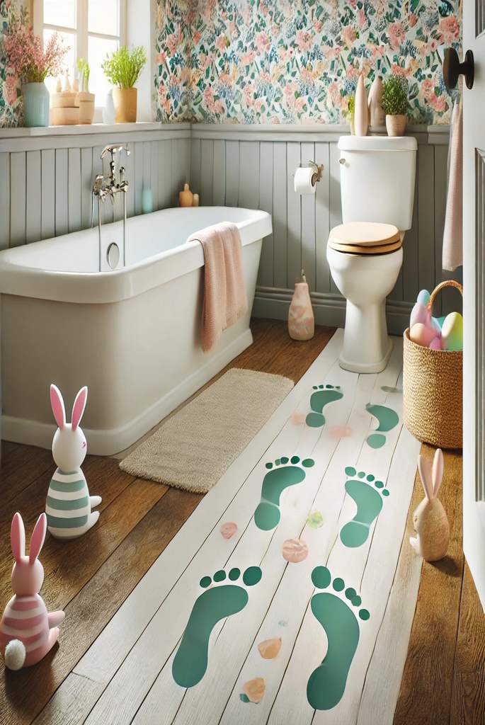 Bunny Footprint Floor Stickers