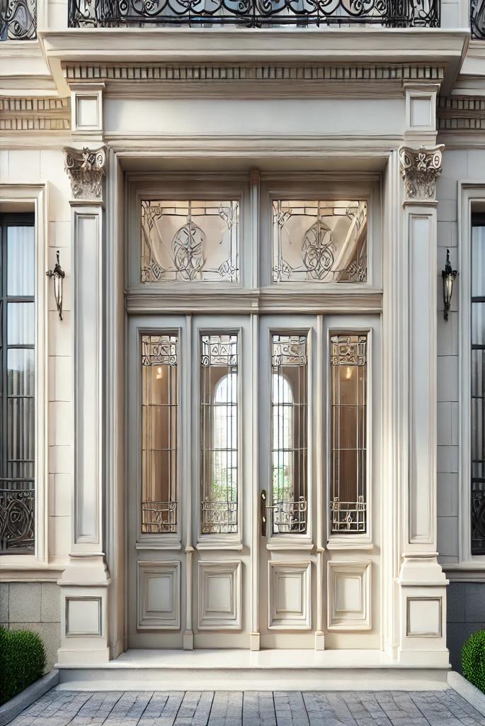  Double Doors with Transom Windows