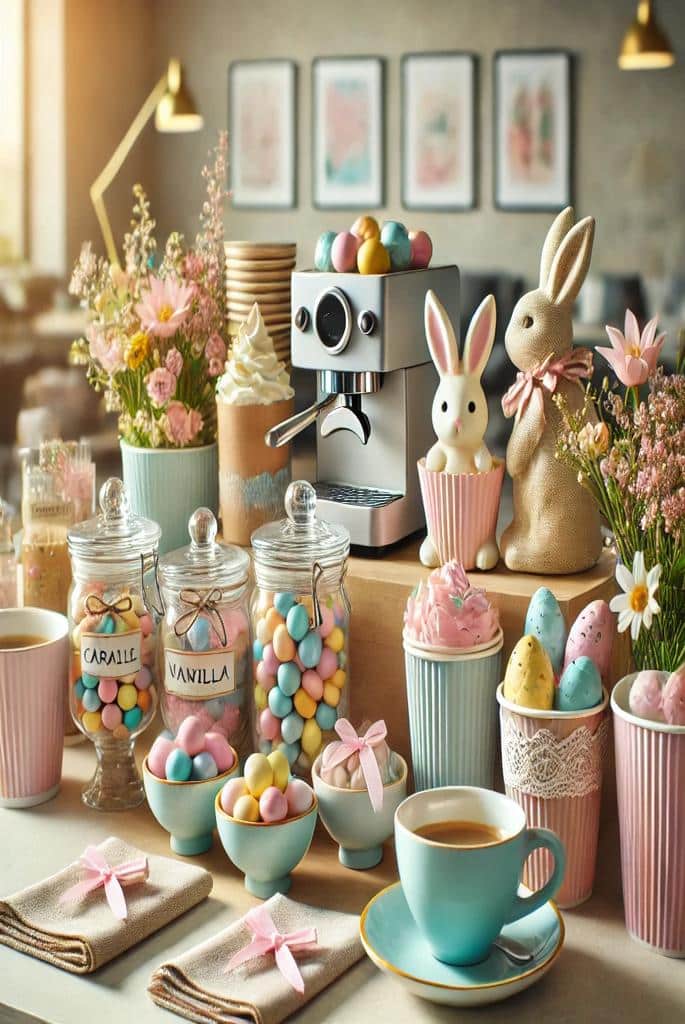 Easter-Themed Coffee Station