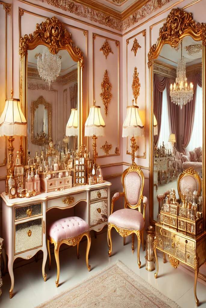 Glamorous Pink and Gold Touches