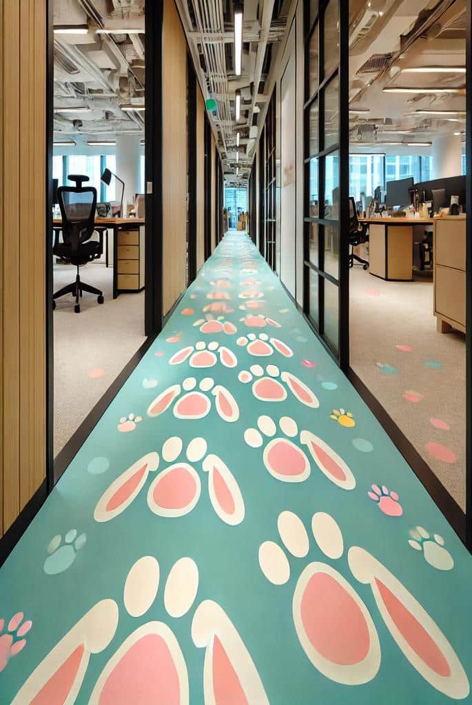 Bunny Footprint Floor Stickers