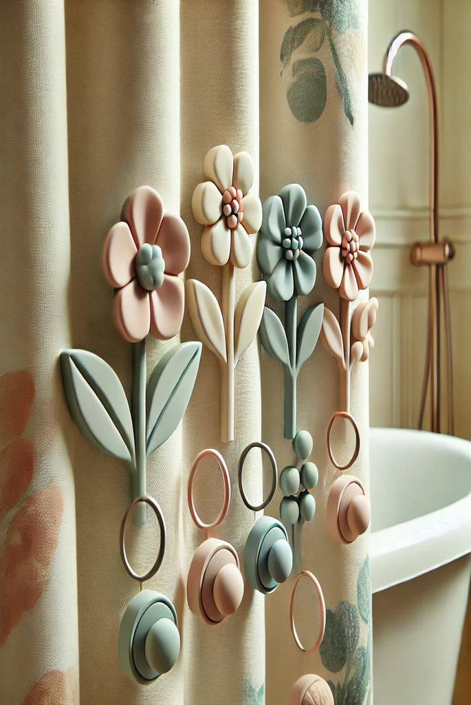  Floral Shower Hooks