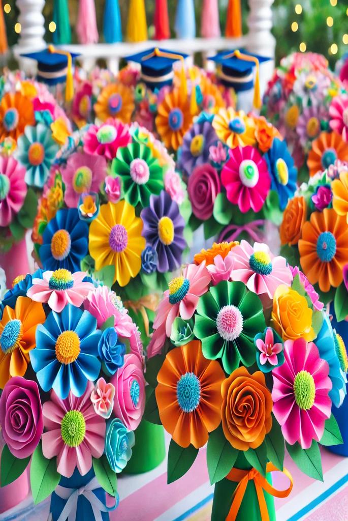 Colorful Paper Flower Bouquets