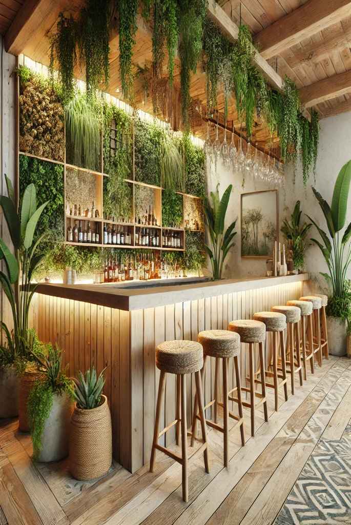 Outdoor-Inspired Indoor Bar