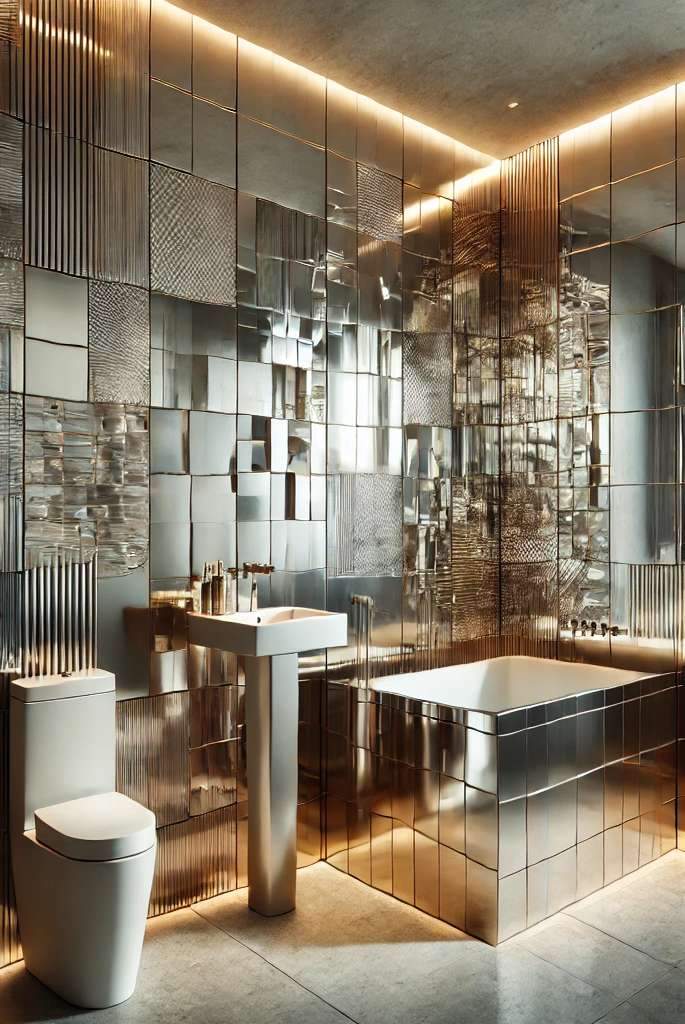 Metallic Tiles for a Luxe Finish