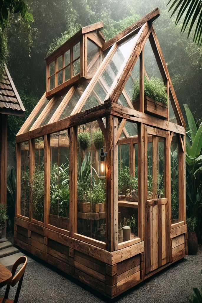 Reclaimed Wood Greenhouse