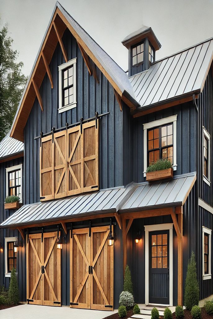 Rustic Barn Style in Navy Blue