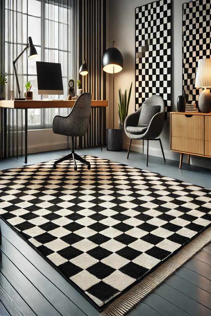 Checkered Rugs for a Bold Statement