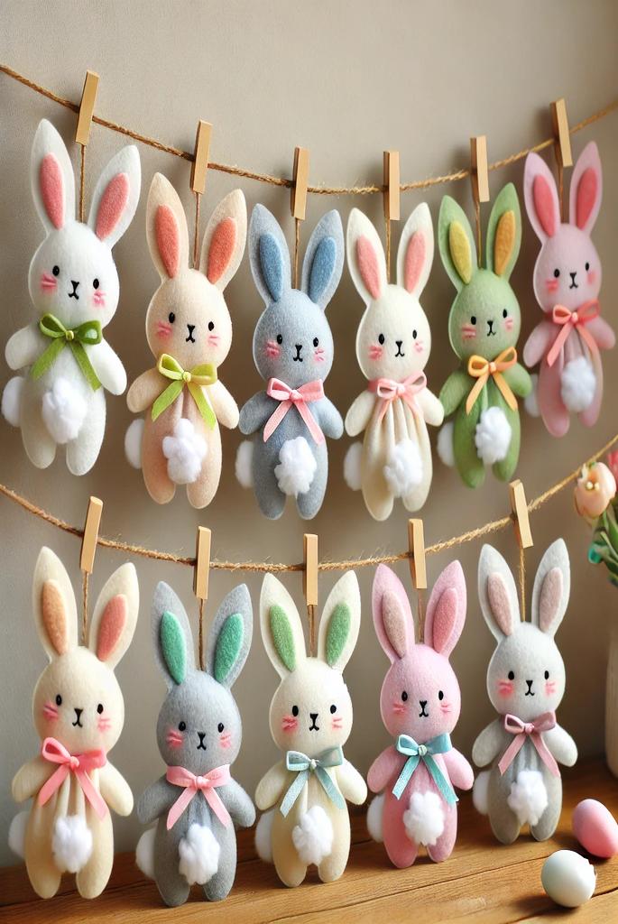 Felt Bunny Garland Hanger