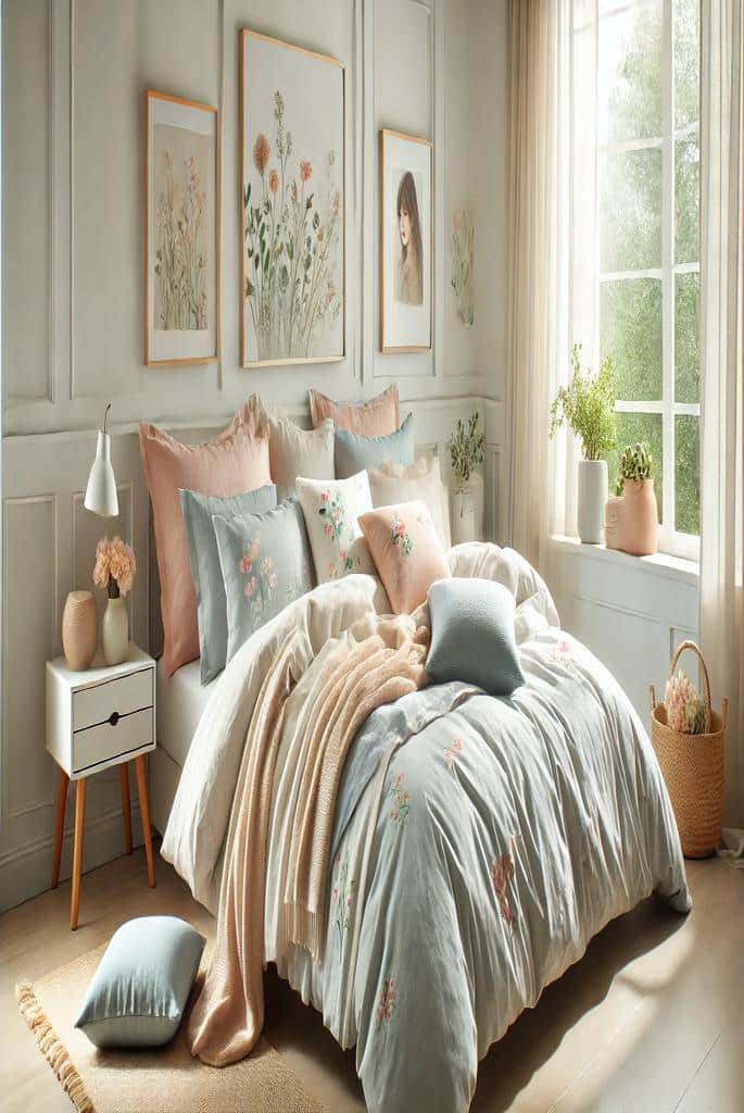 Opt for Light and Airy Bedding