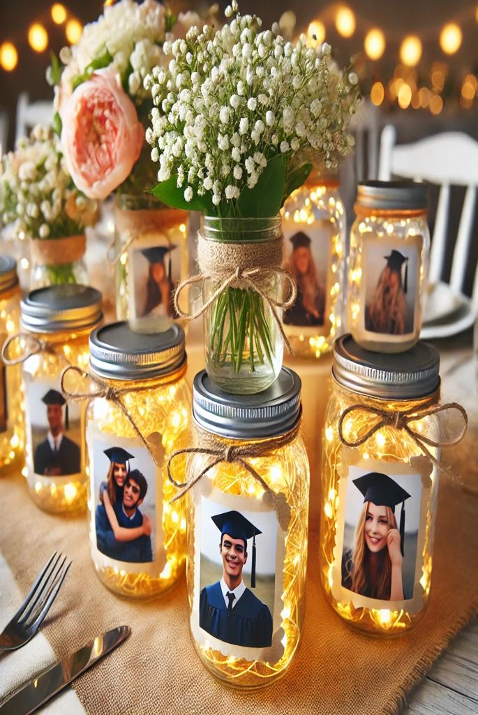 Photo Collage Mason Jars