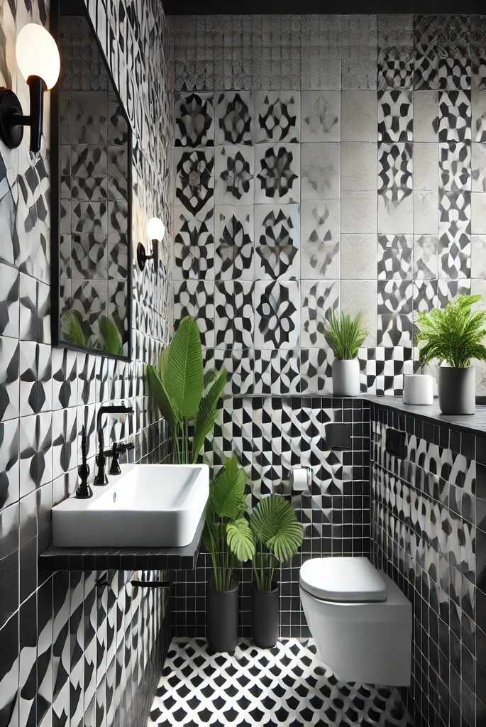 Black and White Tiles for Classic Contrast