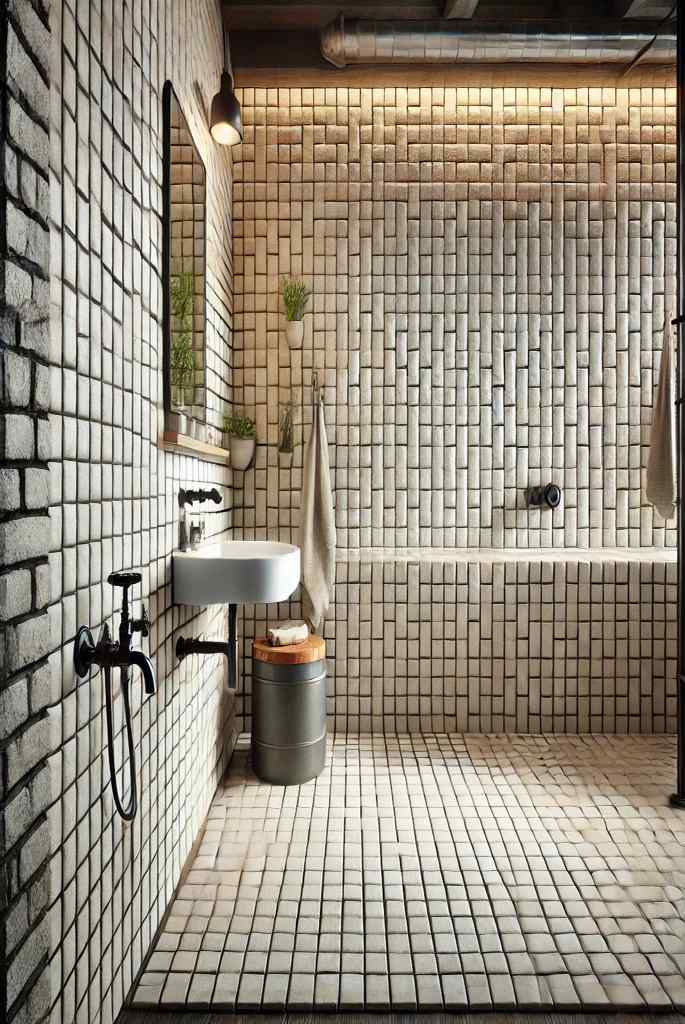 Brick-Style Tiles for an Industrial Look