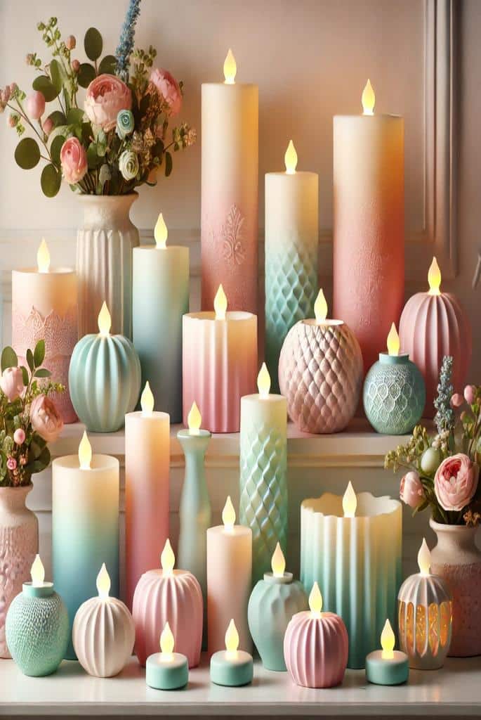 Pastel Candle Holders