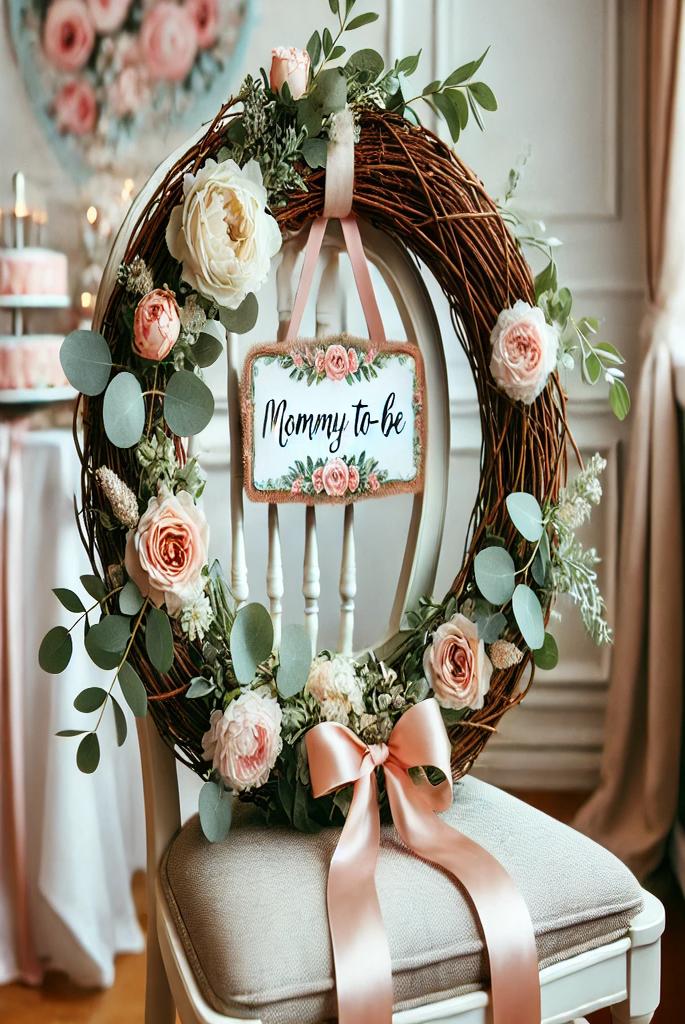  Floral Wreath Chair Decor