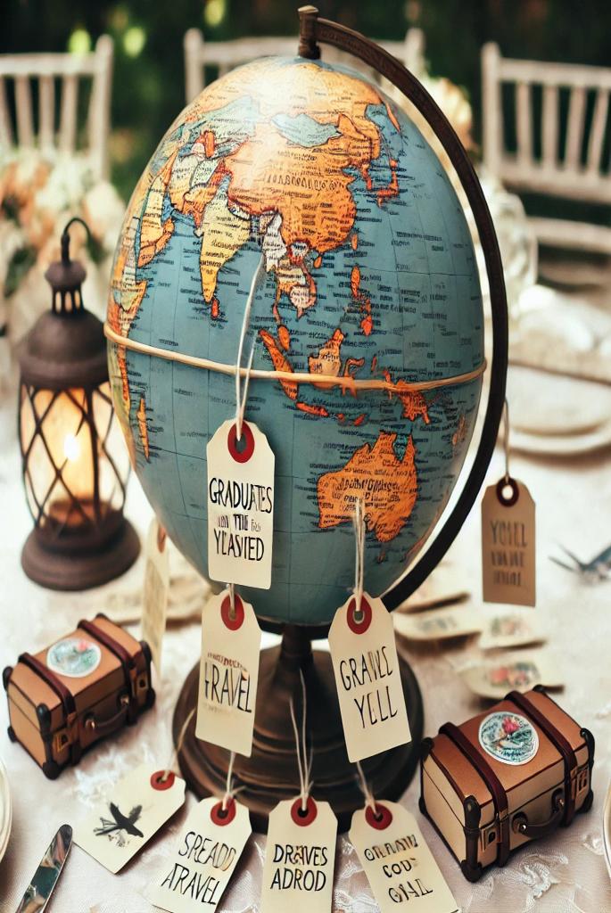  Globe Centerpieces with Travel Theme