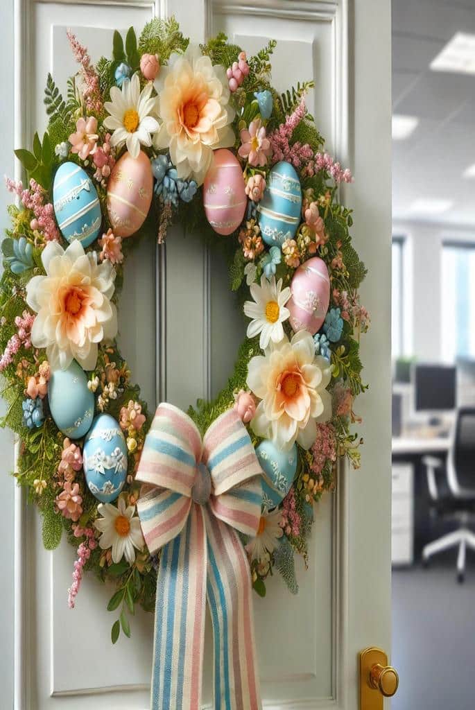 Easter Wreath on Office Door