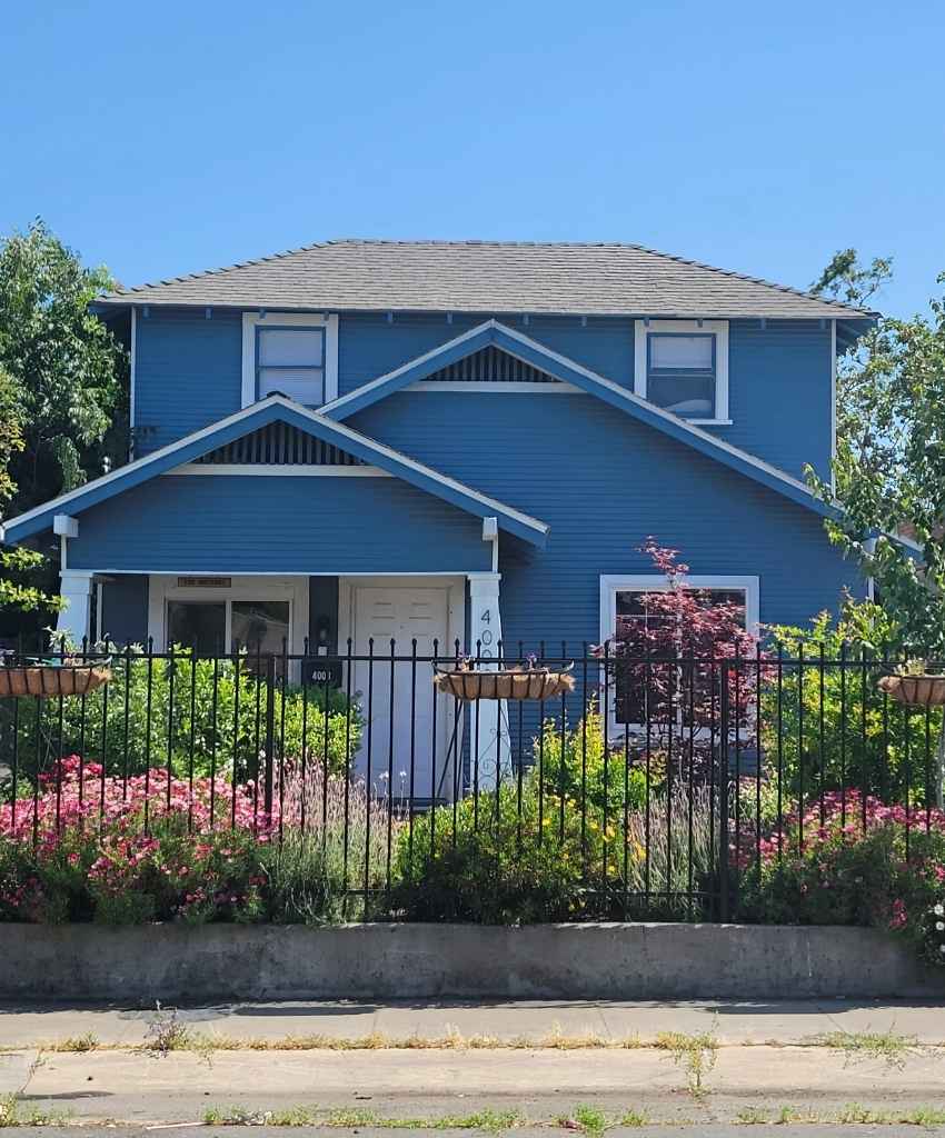 Blue Craftsman with Garden Charm