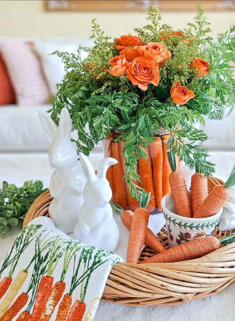 Carrot Patch Easter Floral Arrangement