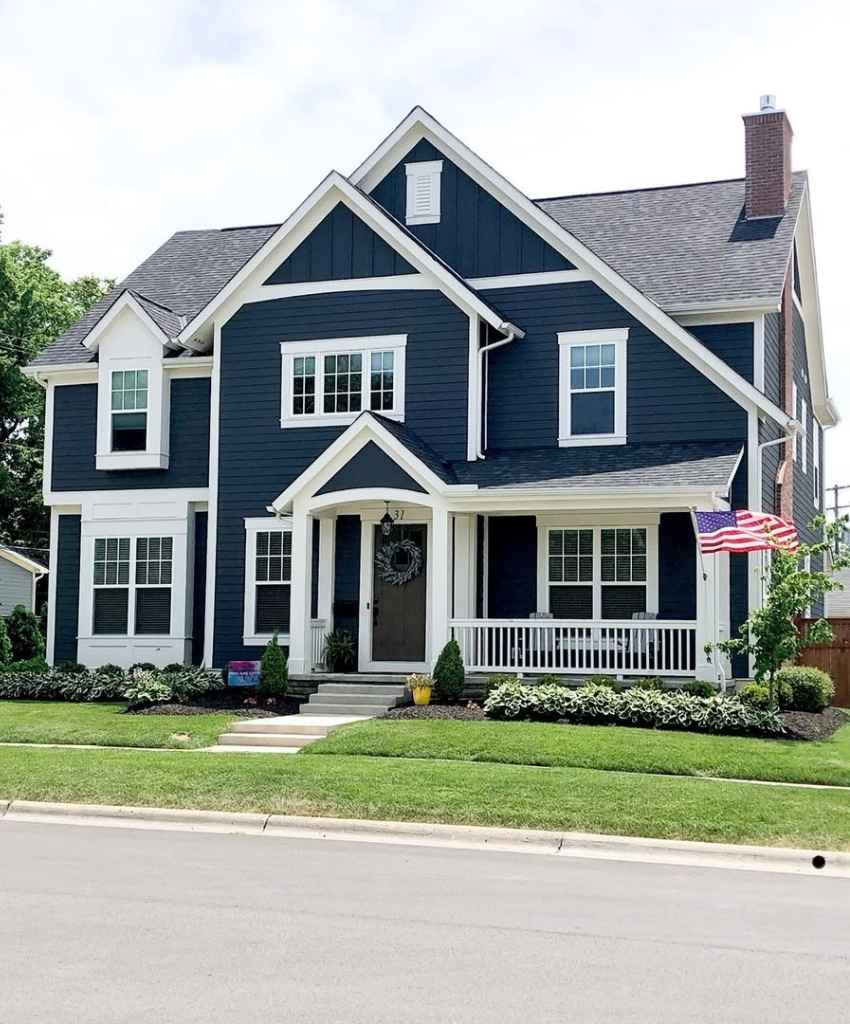 Classic Charm Navy Blue Farmhouse