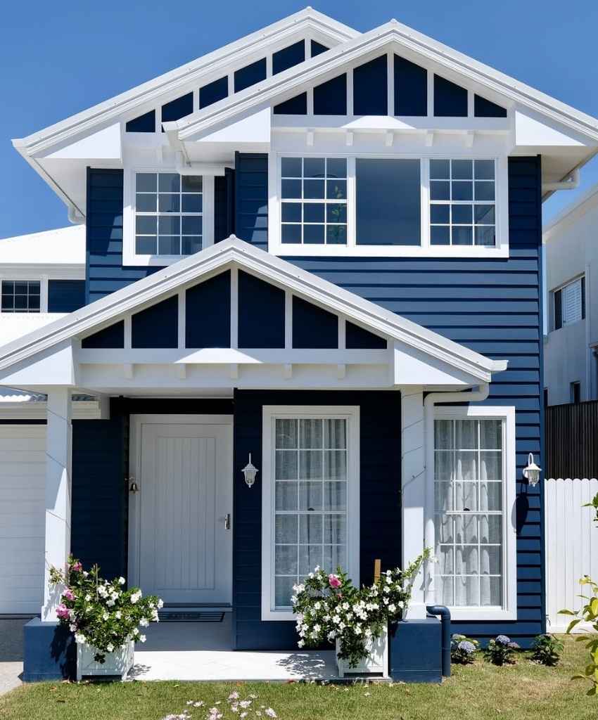Coastal Navy Blue Cottage