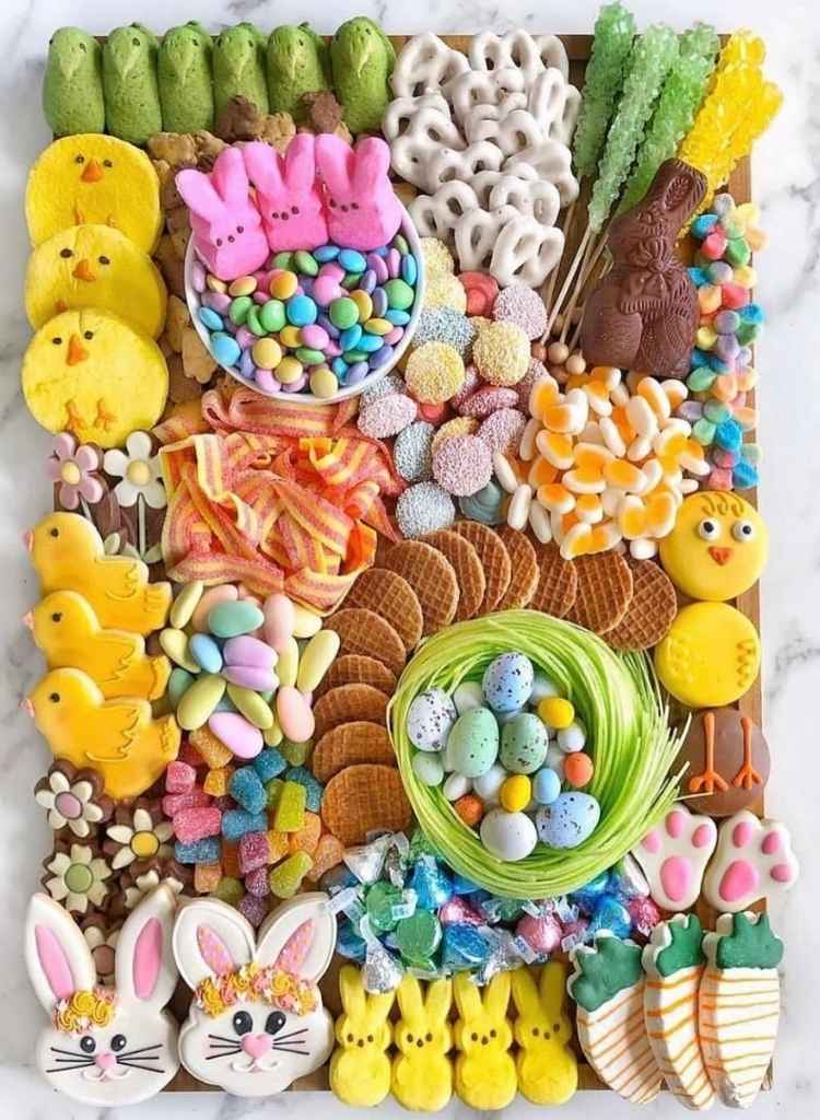 Colorful Easter Dessert Board