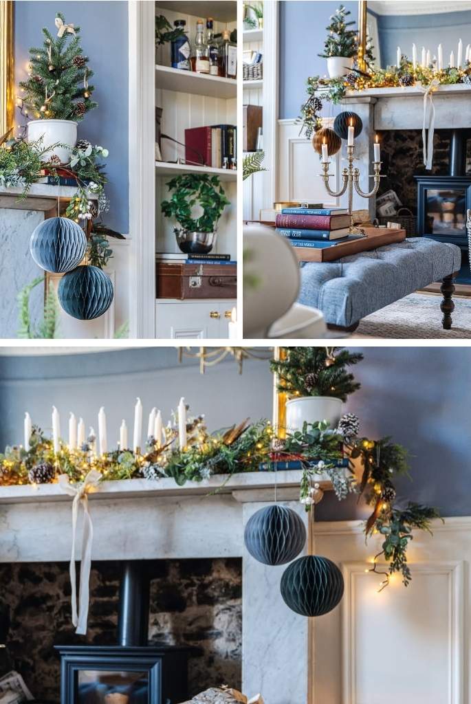Cozy Candlelit Mantel Glow