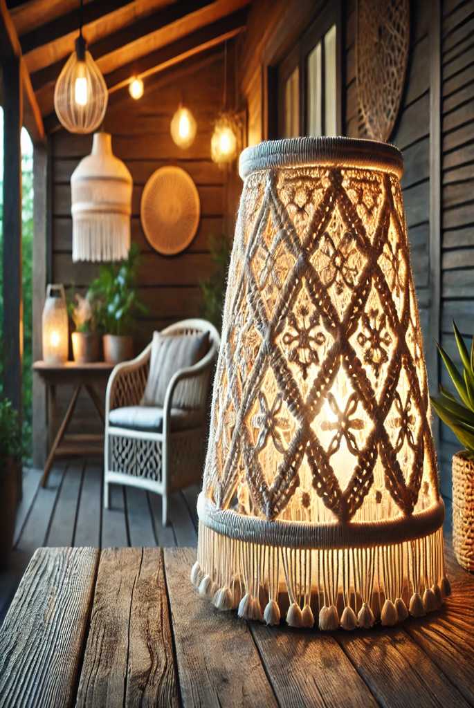 Macrame Table Lamps or Lanterns