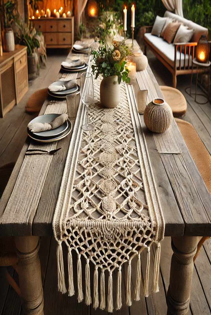 Macrame Table Runner