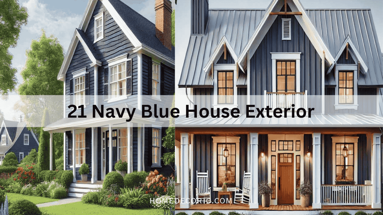 Navy Blue House Exterior ideas