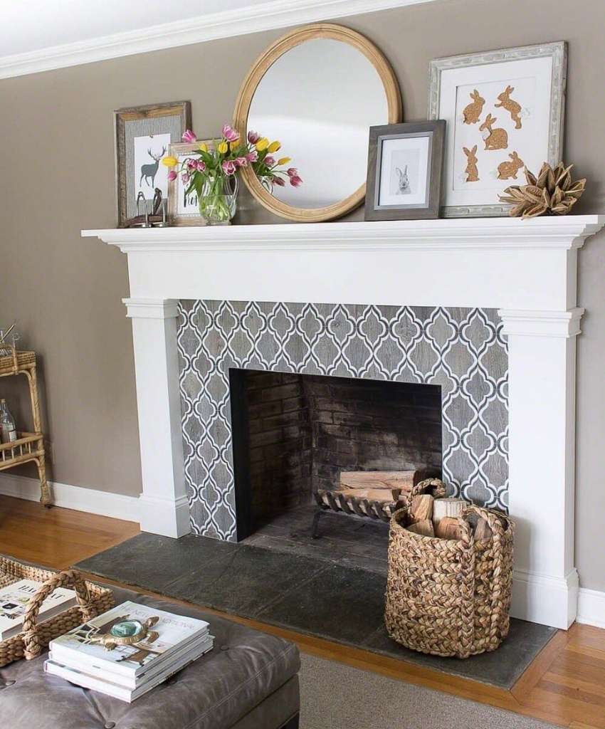 Simple Spring Mantel Styling