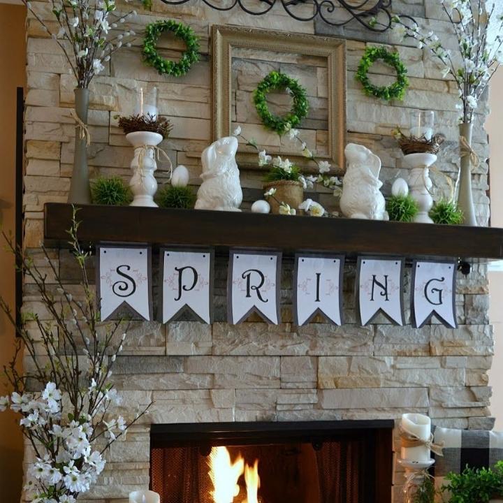 Spring Bunny Mantel Charm