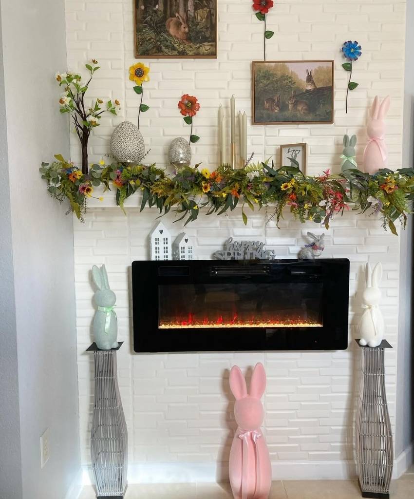 spring fireplace idea