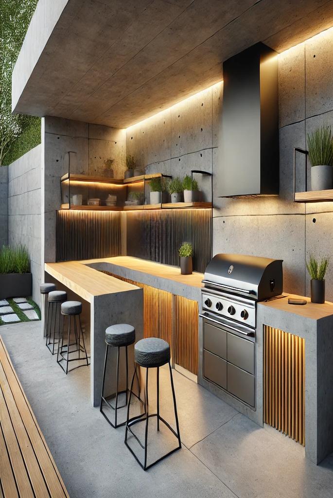 Minimalist Concrete Kitchen