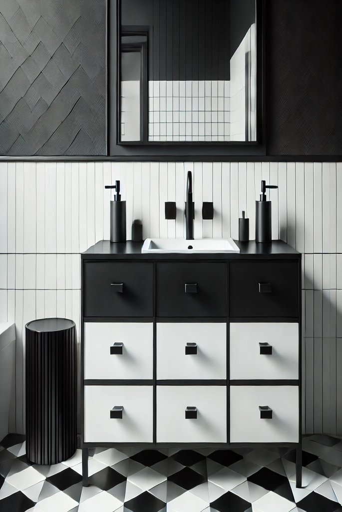 Black and White Monochrome Vanity