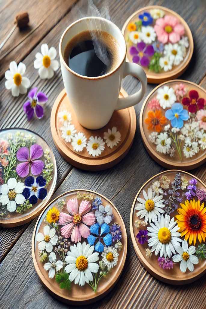  Floral Coffee Coasters