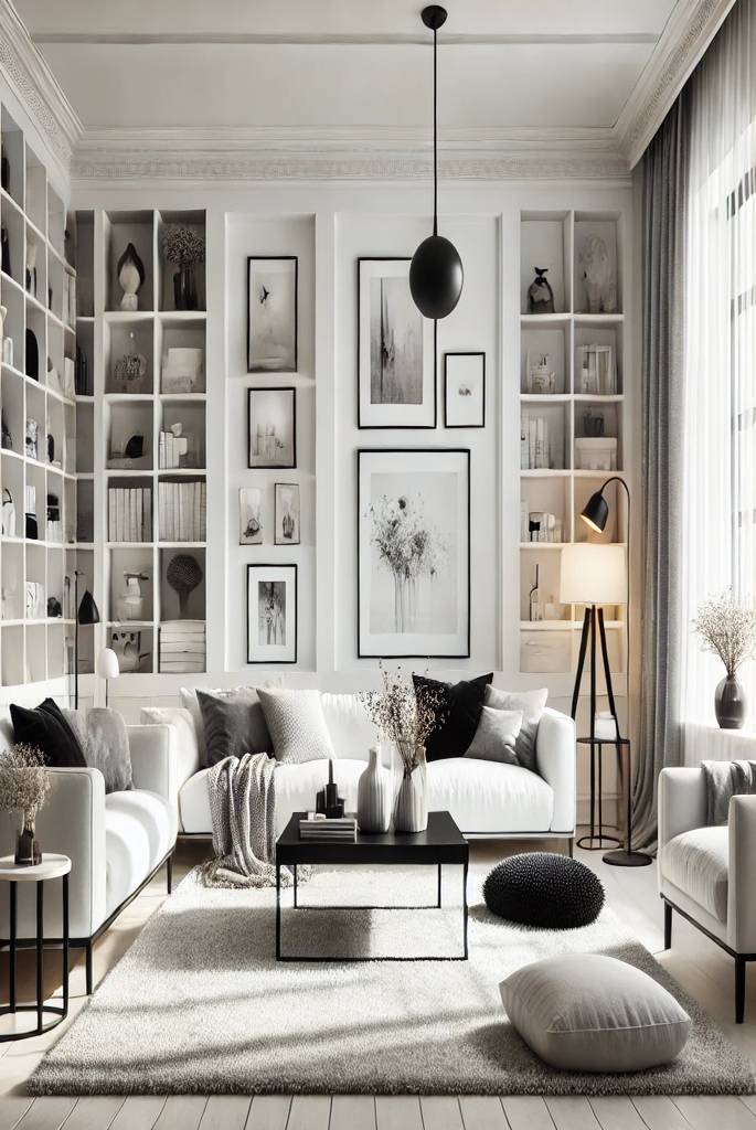 White Dominance with Black & Grey Accents