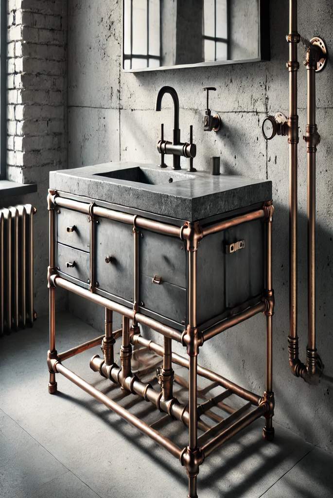 Industrial Metal Vanity