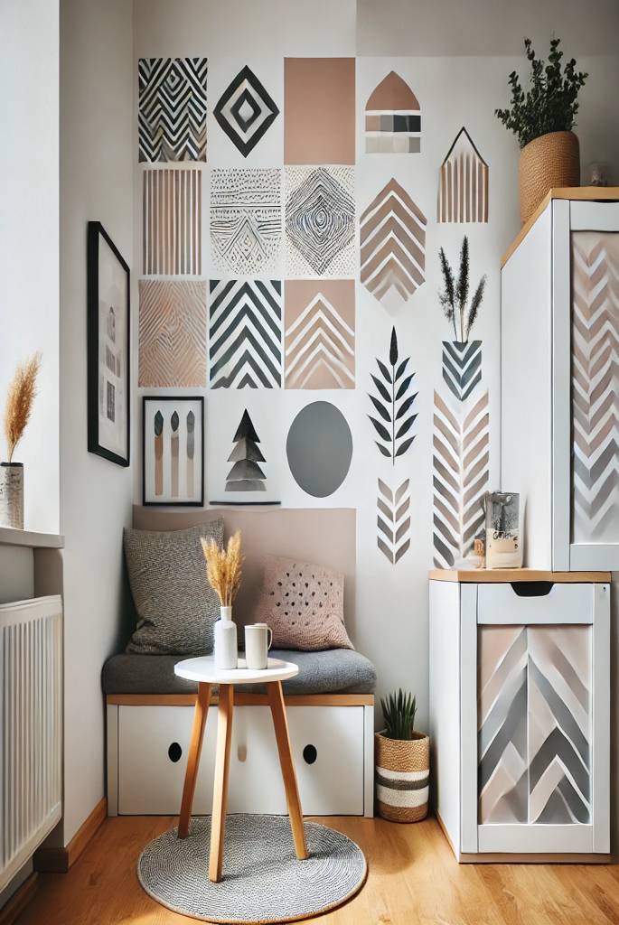 Statement Wall with Paint or Stencils