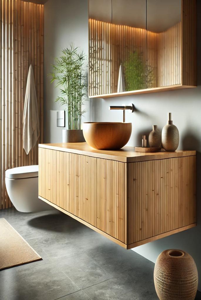 Floating Bamboo Vanity