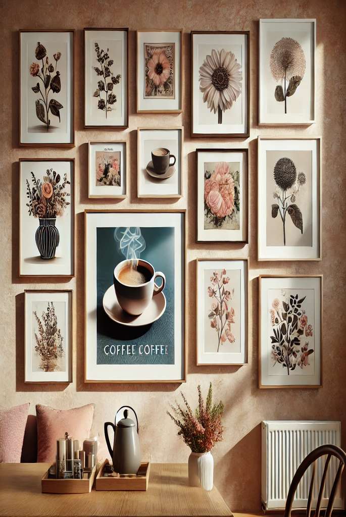 Coffee and Flower Wall Art