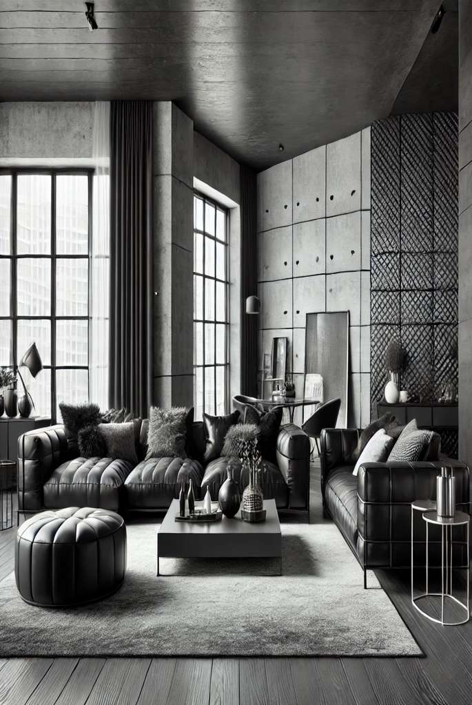 Black & Grey Textured Walls